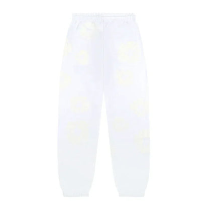 Denim Tears Mono Cotton Wreath Sweatpants White - AFV Clothes