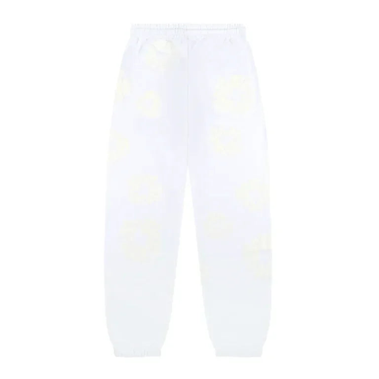Denim Tears Mono Cotton Wreath Sweatpants White - AFV Clothes