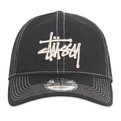 Stussy New Era 9Twenty Basic Trucker Black