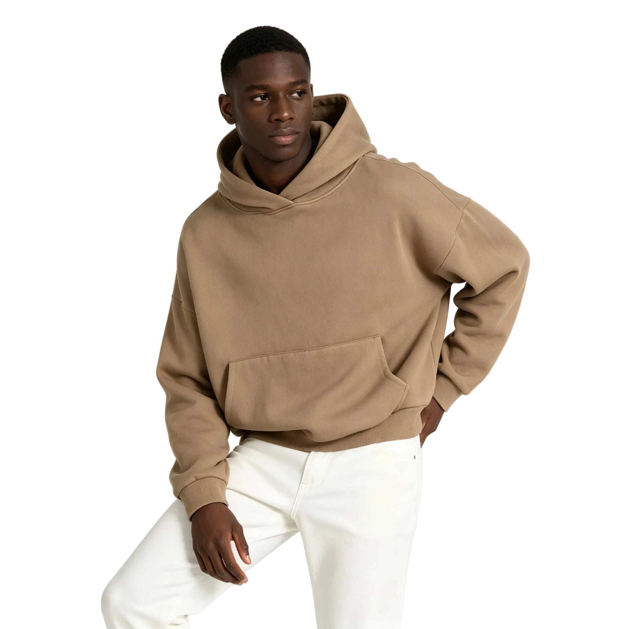 Entire Studios drop-shoulder cotton hoodie Tan - AFewVibe