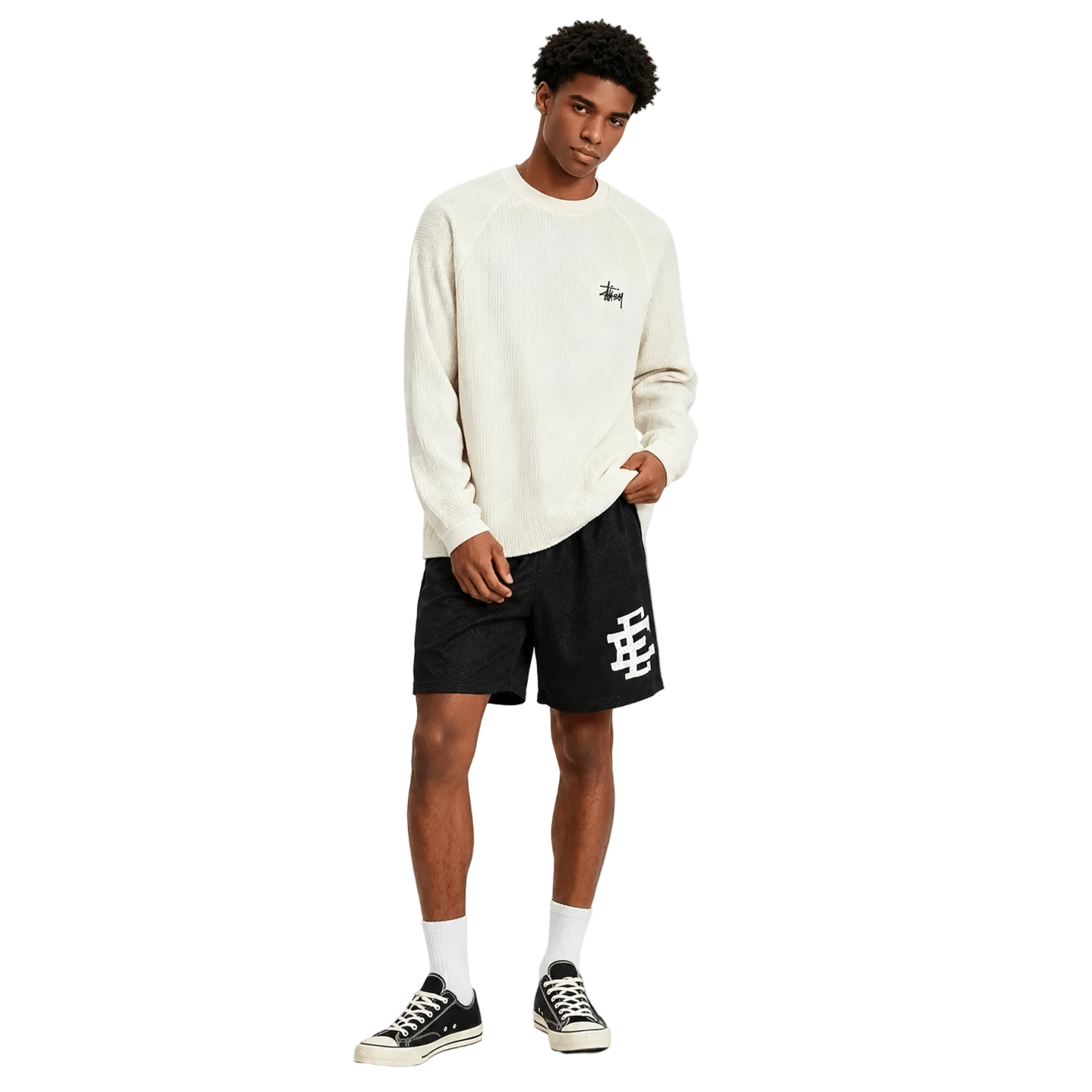 Eric Emanuel EE Akimbo Tyrrell Winston Short Black White - AFewVibe