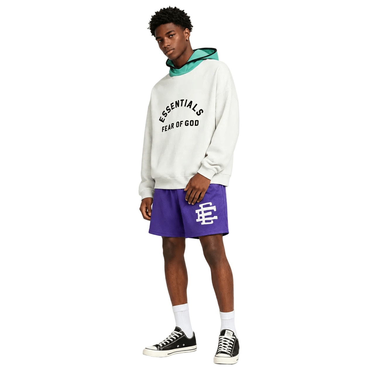 Eric Emanuel EE Akimbo Tyrrell Winston Short Purple White - AFewVibe