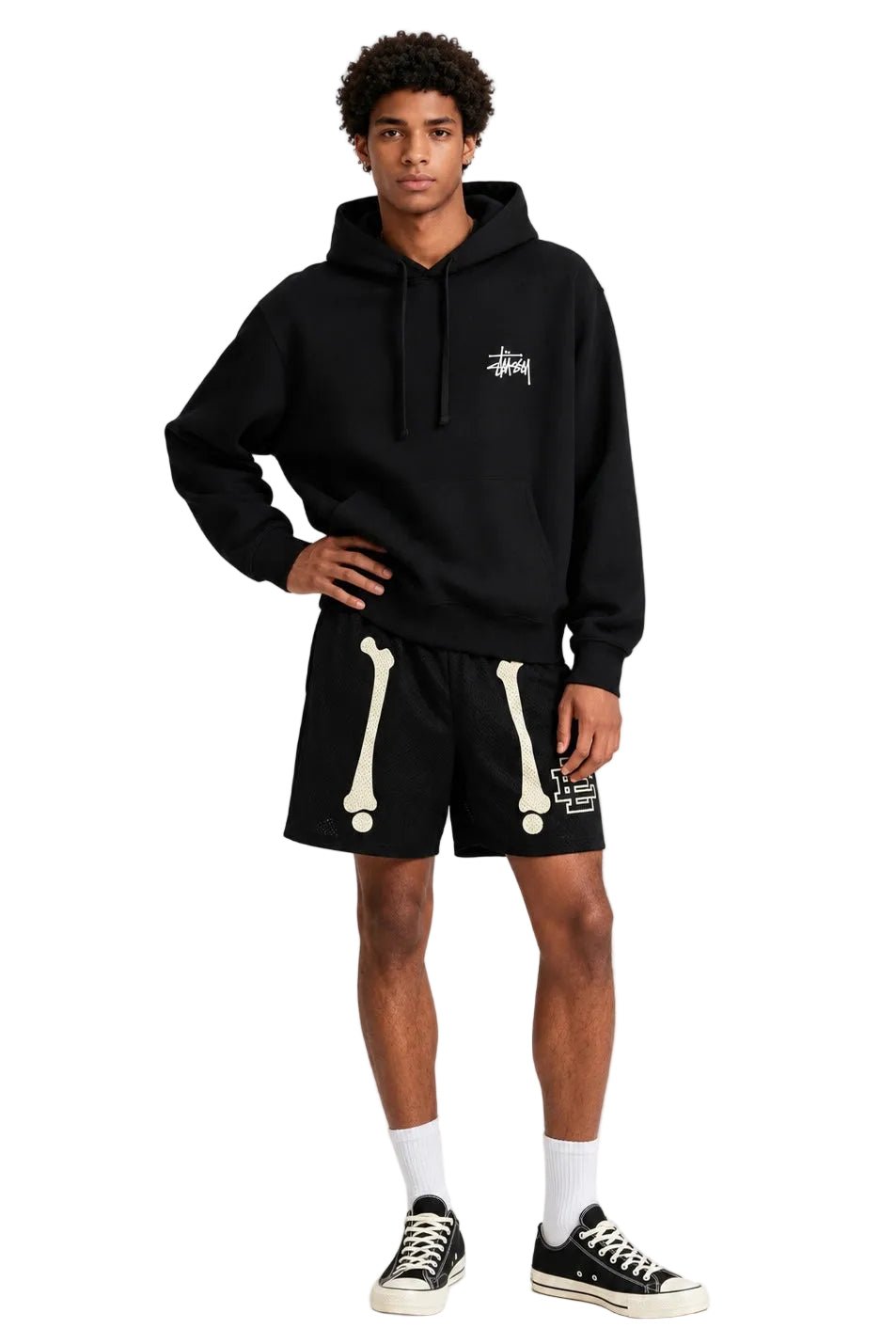 Eric Emanuel EE Basic Core Short Black Bones - AFewVibe
