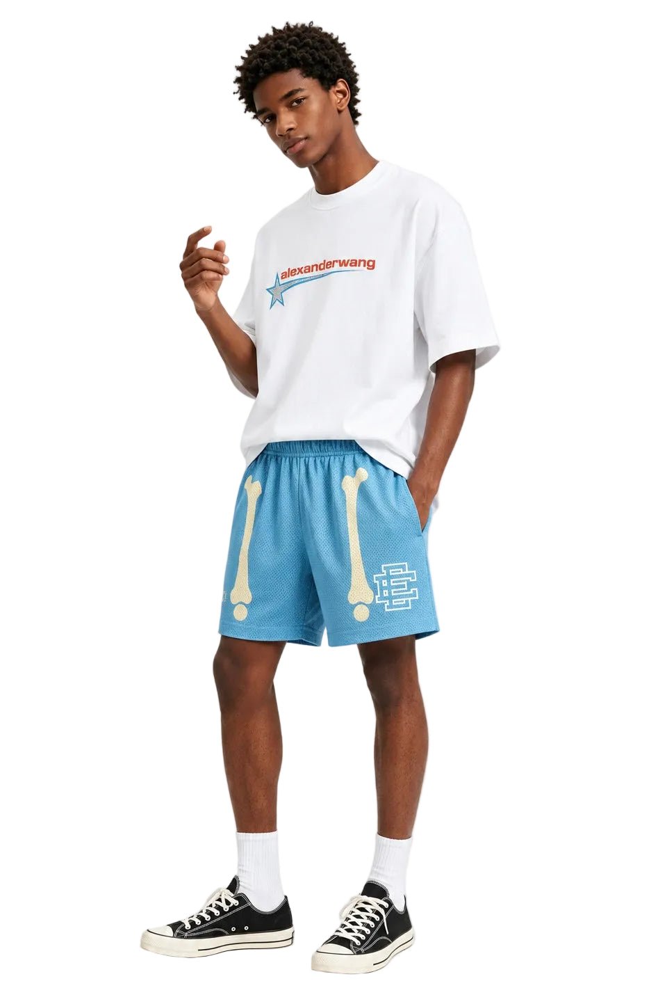 Eric Emanuel EE Basic Core Short Carolina Blue Bones - AFewVibe