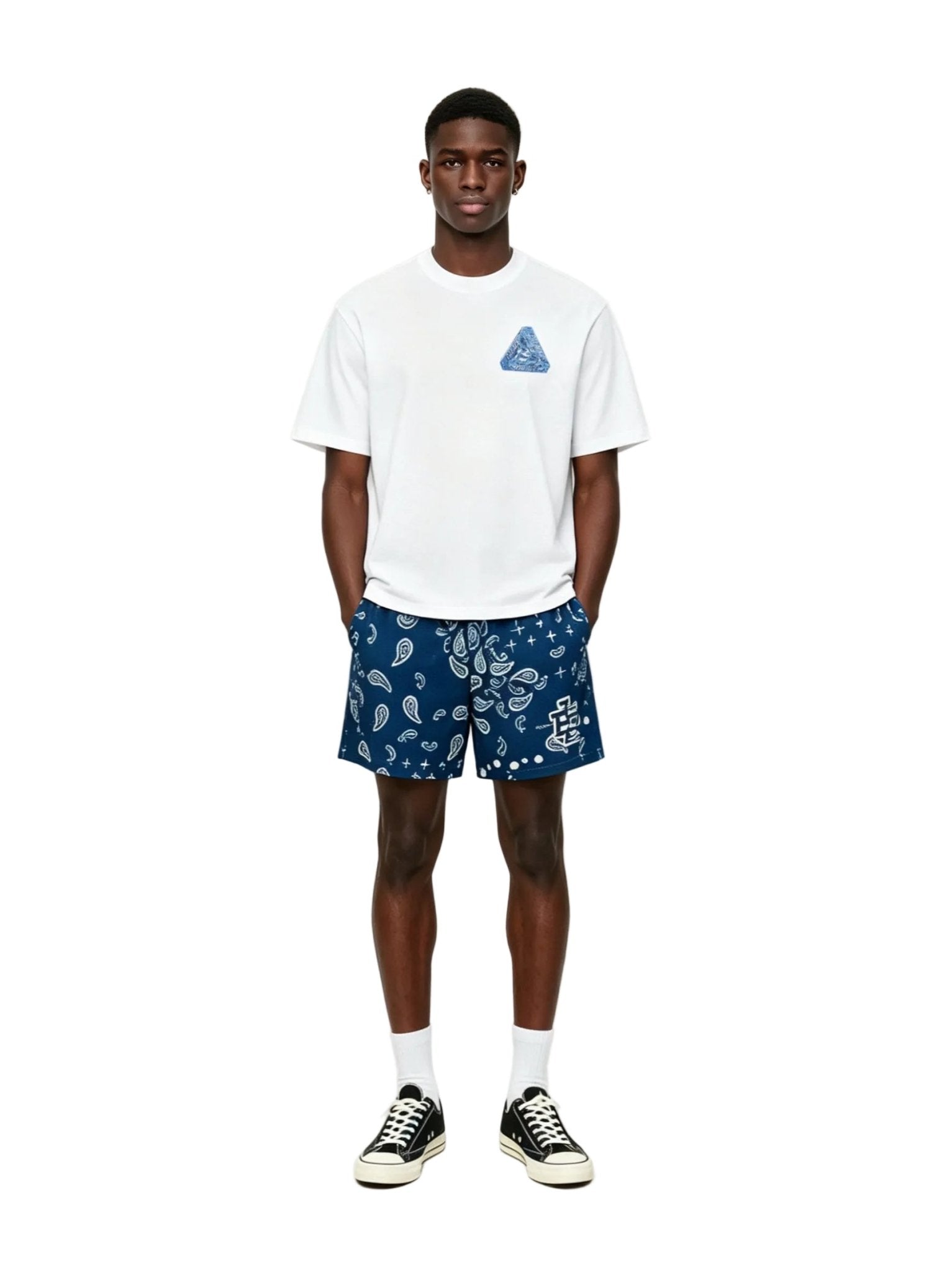 Eric Emanuel EE Basic/Core Short SS25 Navy Paisley – AFewVibe