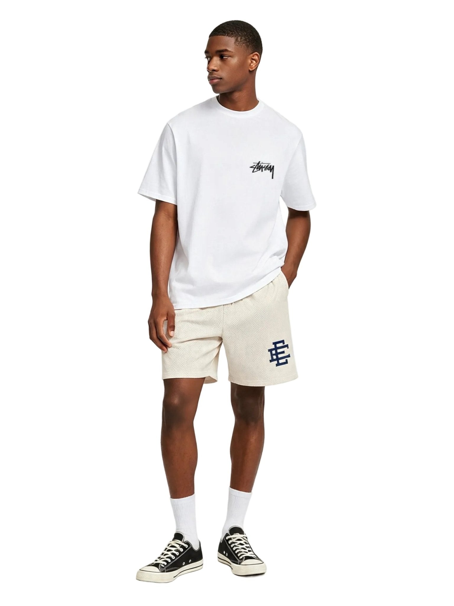 Eric Emanuel EE Basic Core Short Whitecap Grey Navy - AFewVibe