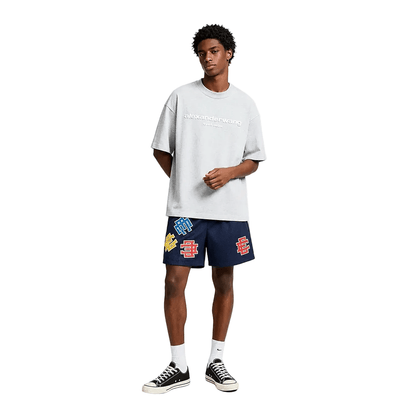 Eric Emanuel EE Basic Core Test Print Short Navy Test Print - AFewVibe