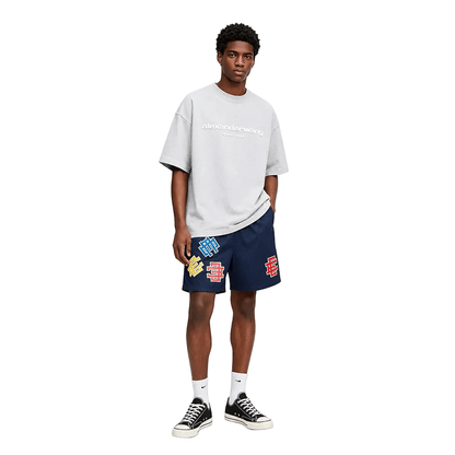 Eric Emanuel EE Basic Core Test Print Short Navy Test Print - AFewVibe