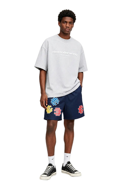 Eric Emanuel EE Basic Core Test Print Short Navy Test Print - AFewVibe
