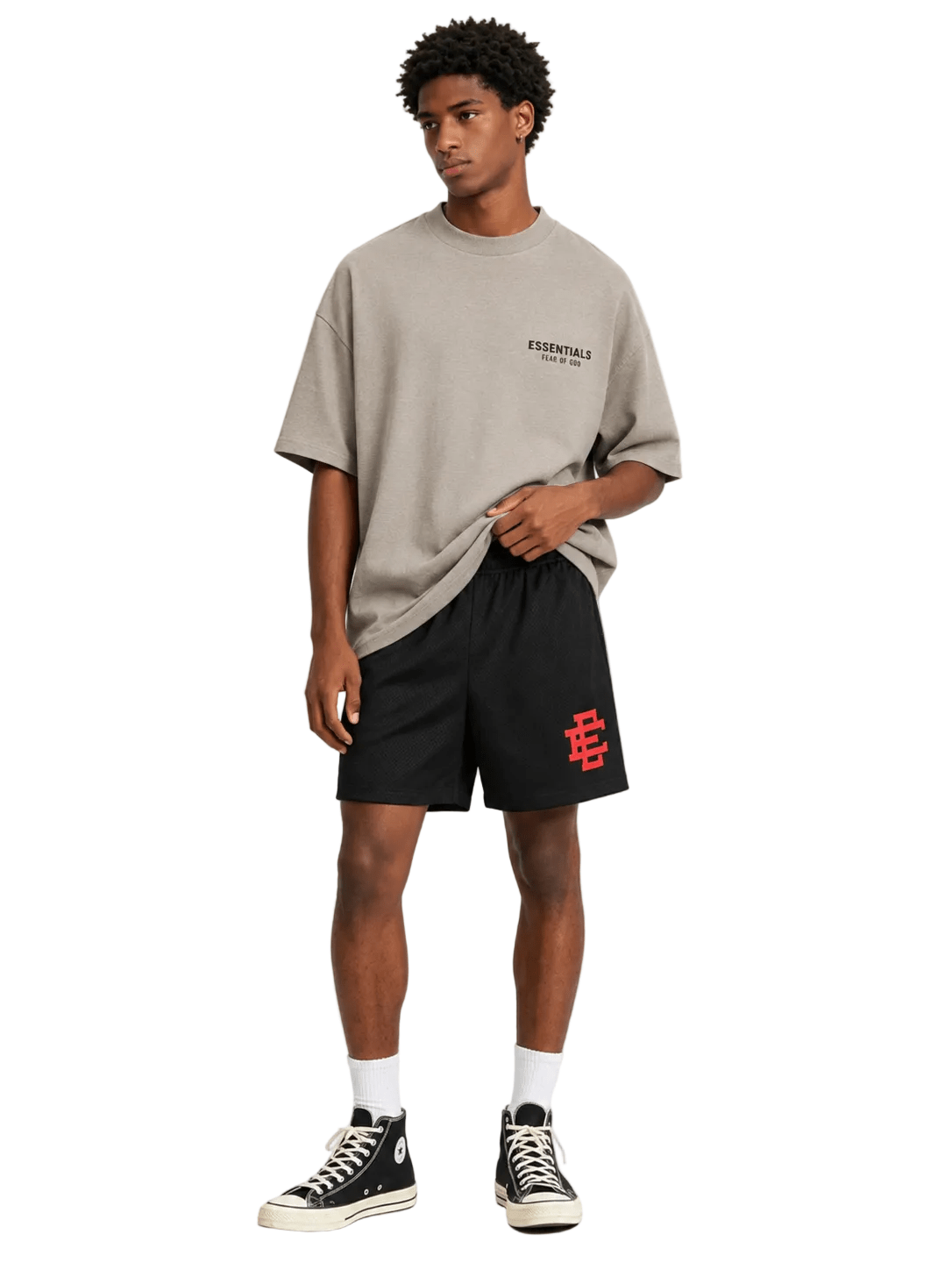 Eric Emanuel EE Basic Short (SS22) Black/Red - AFewVibe