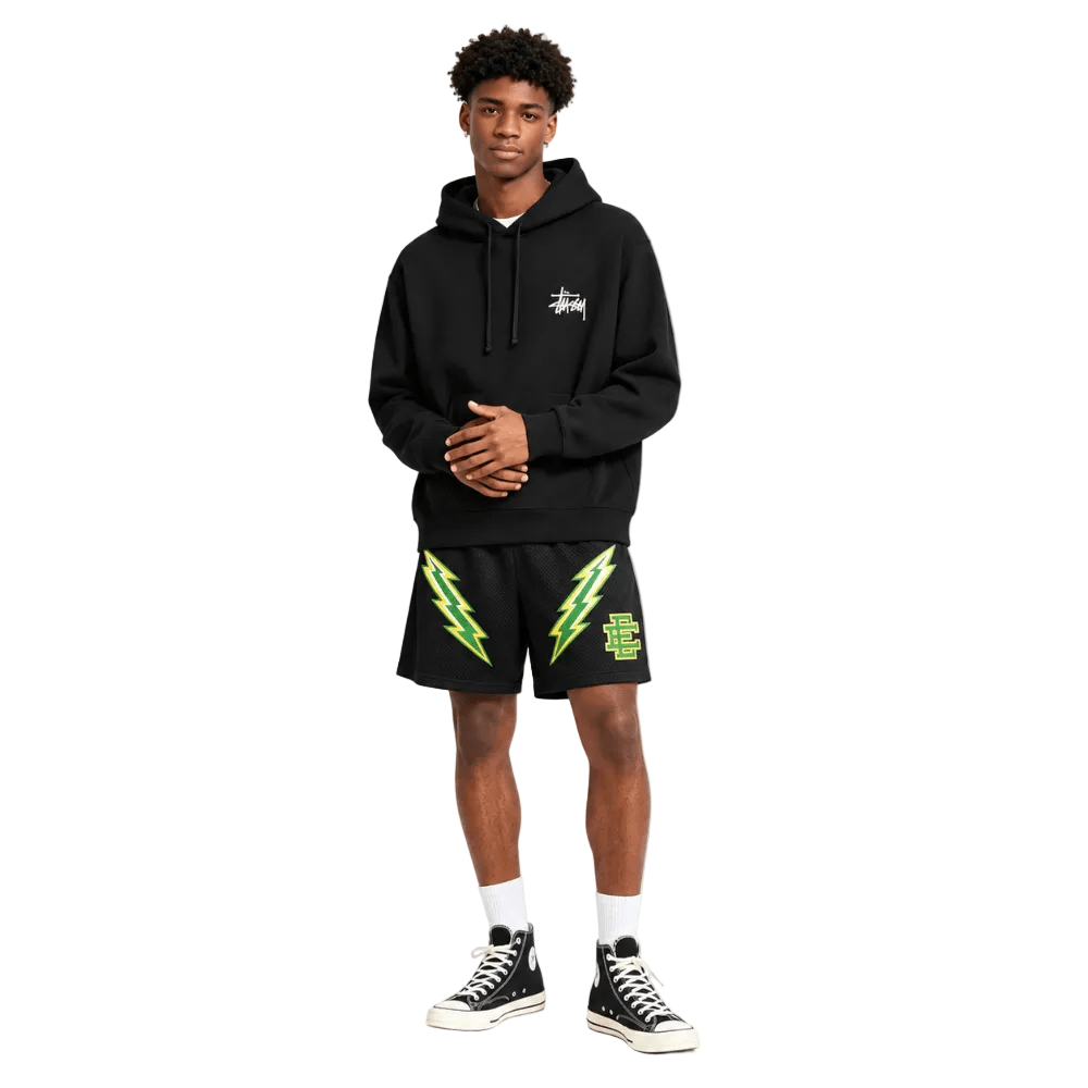 Eric Emanuel EE Short Black Green Bolt - AFewVibe