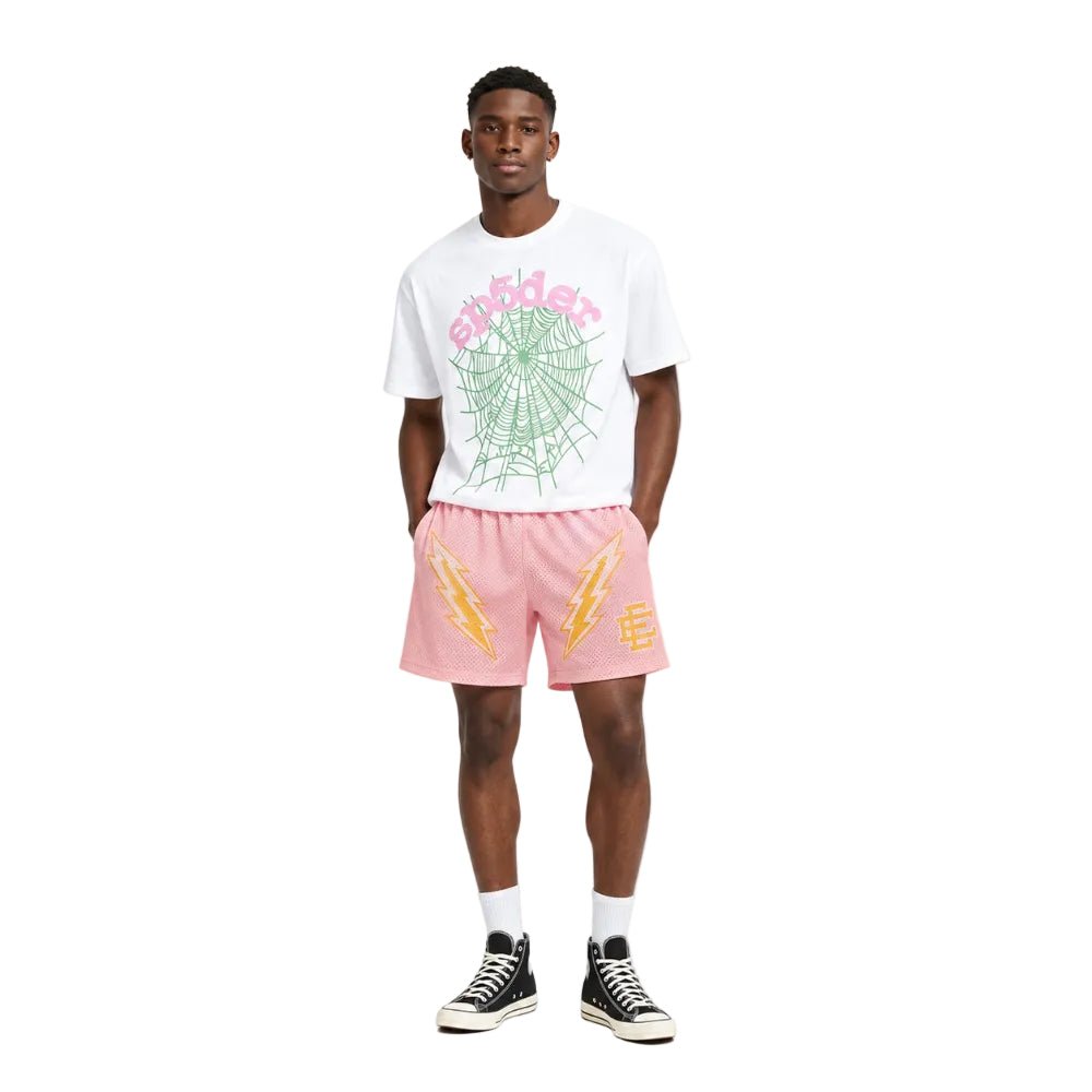 Eric Emanuel EE Short Rose Quartz Yellow Bolt - AFewVibe