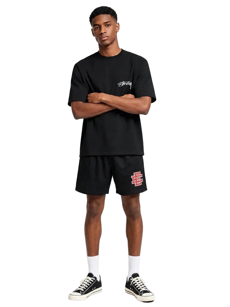 Eric Emanuel Men's Glitter Valentine's Basic Shorts Black - AFewVibe