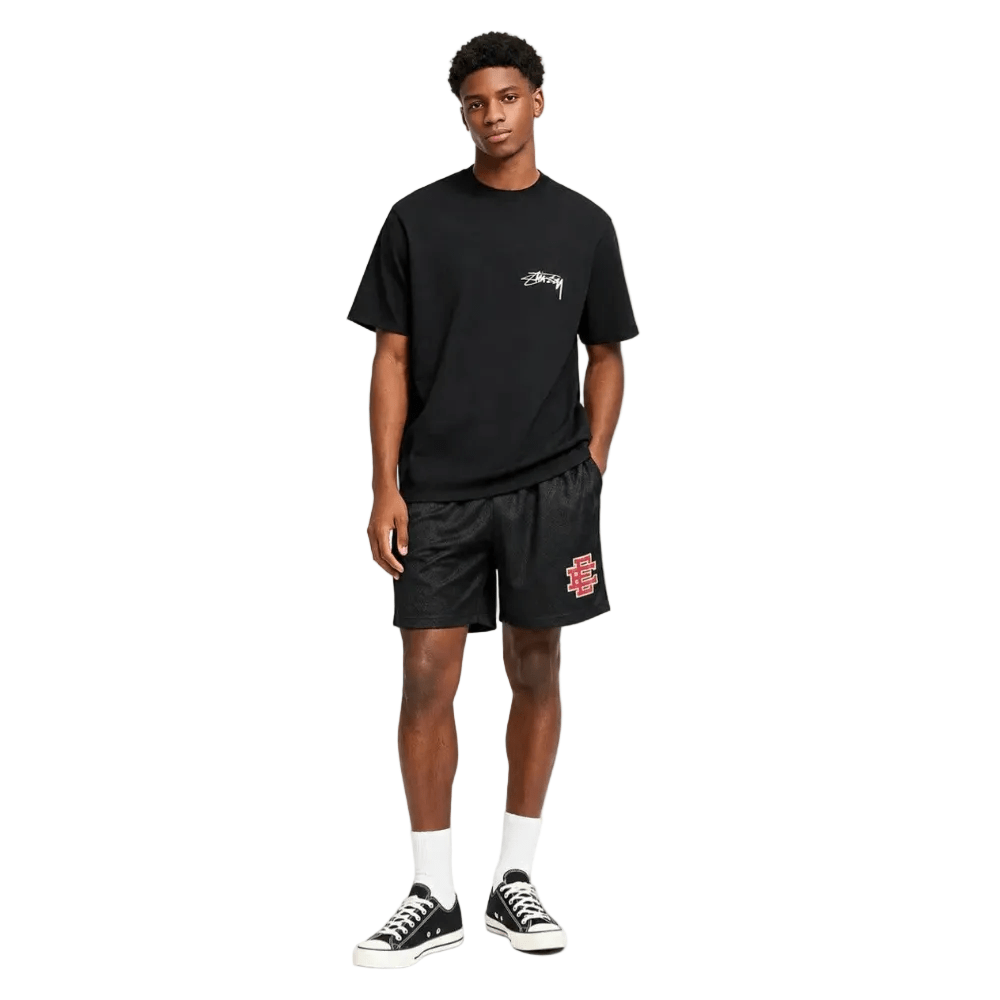 Eric Emanuel Men's Glitter Valentine's Basic Shorts Black - AFewVibe
