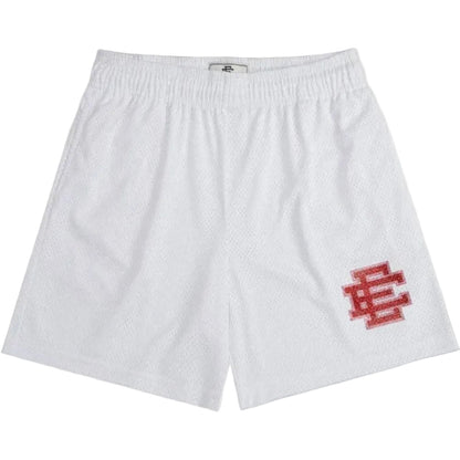 Eric Emanuel Men's Glitter Valentine's Basic Shorts White - AFewVibe
