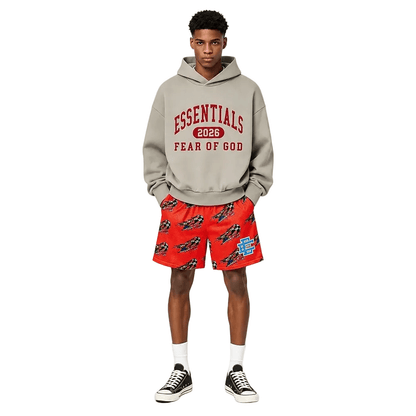 Eric Emanuel x Matty Boy EE Basic Core Short Red - AFewVibe