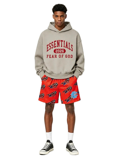 Eric Emanuel x Matty Boy EE Basic Core Short Red - AFewVibe