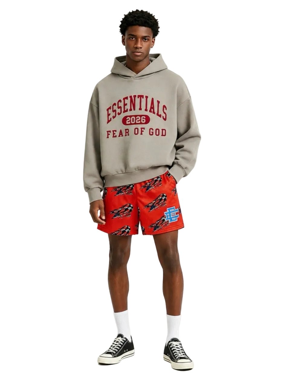 Eric Emanuel x Matty Boy EE Basic Core Short Red - AFewVibe
