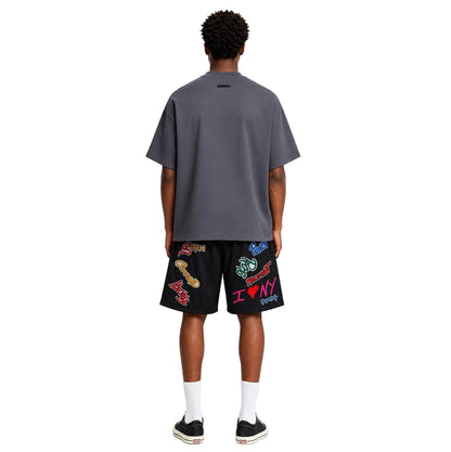 Eric Emanuel x Matty Boy EE Shorts Black/Blue - AFewVibe