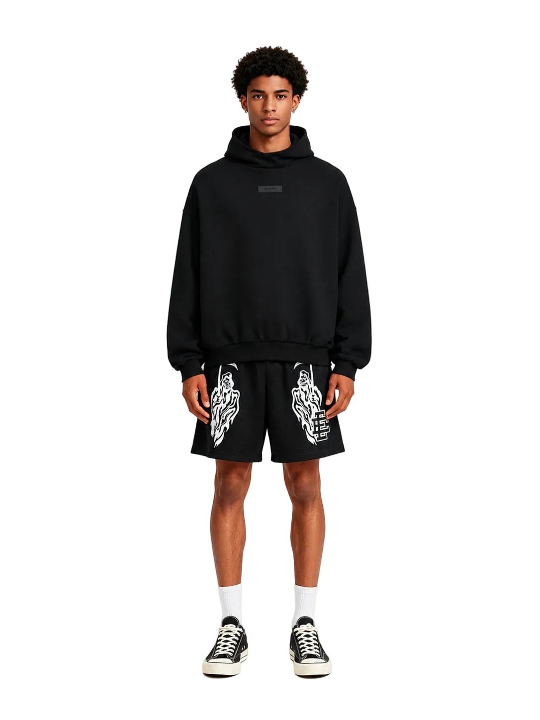 Eric Emanuel x Warren Lotas Short Black White - AFewVibe