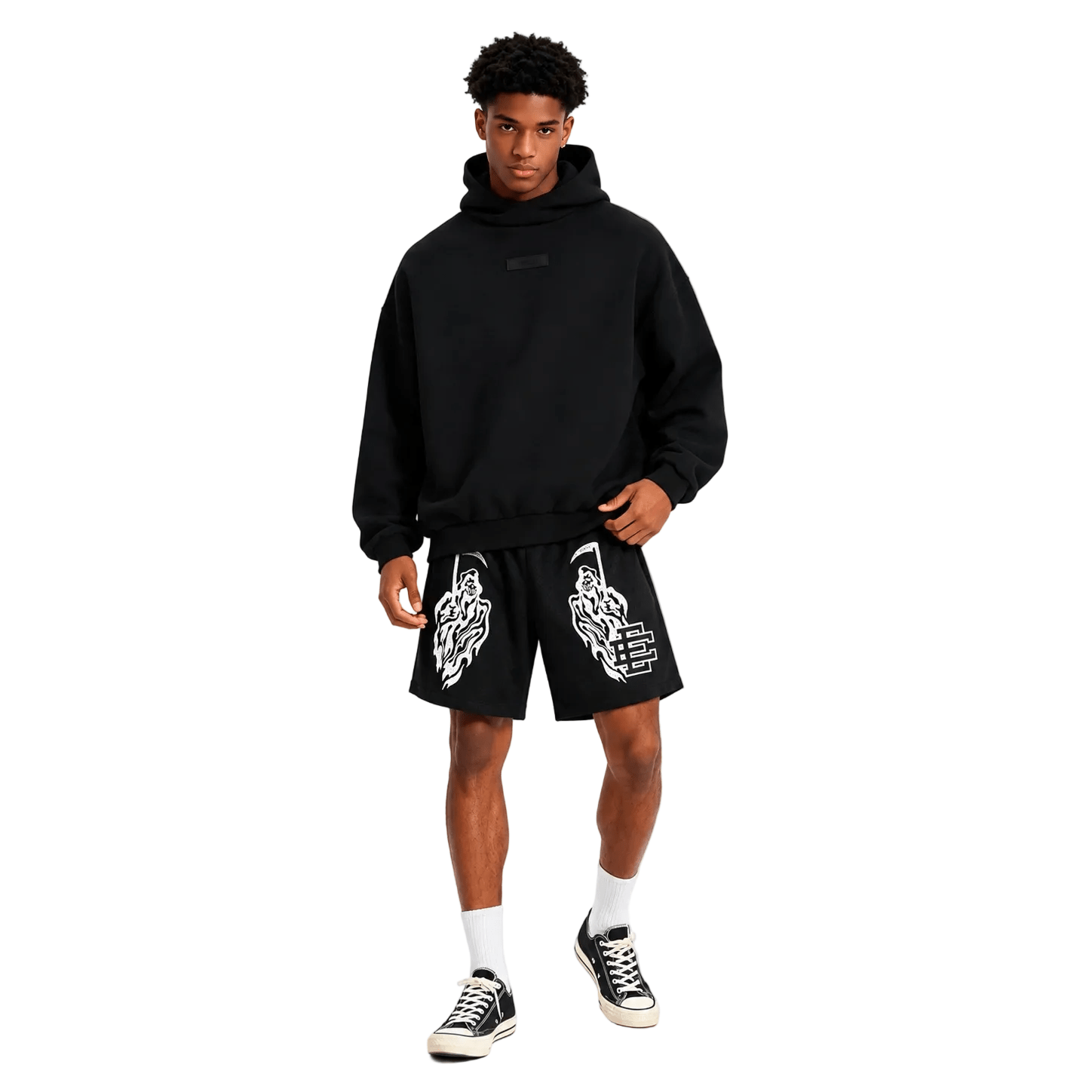 Eric Emanuel x Warren Lotas Short Black White - AFewVibe