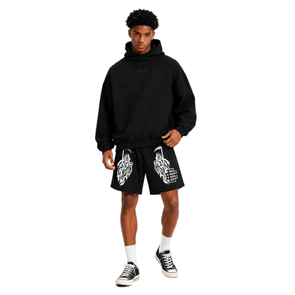 Eric Emanuel x Warren Lotas Short Black White - AFewVibe