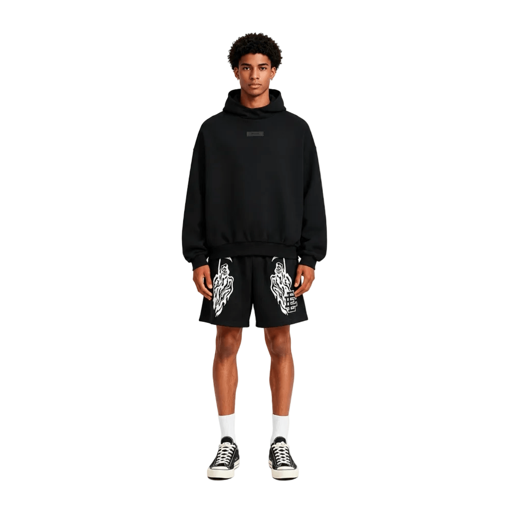 Eric Emanuel x Warren Lotas Short Black White - AFewVibe