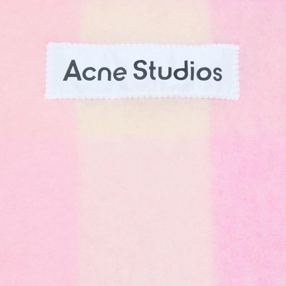 Acne Studios Mohair Checked Scarf Candy Pink/White/Pale Pink 