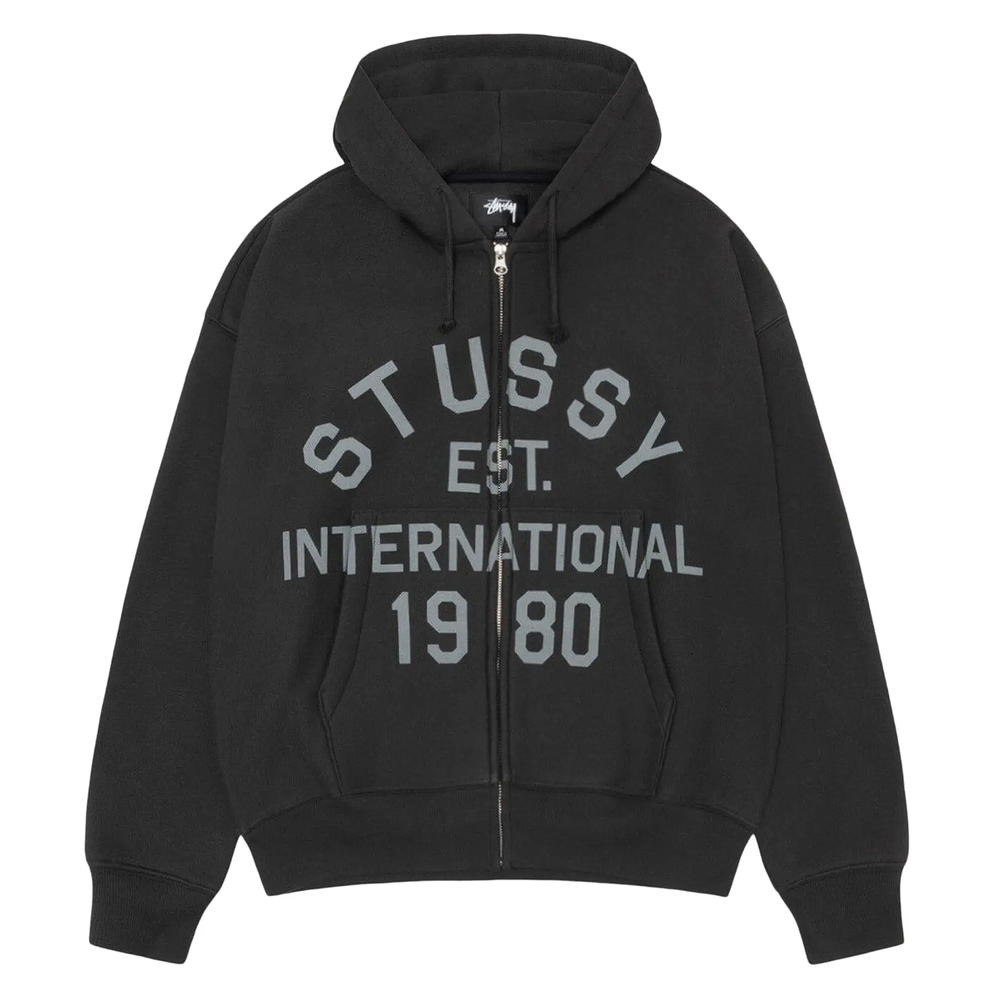 Stussy Established Zip Hoodie Black