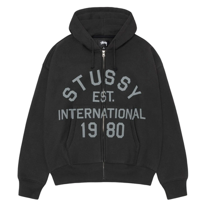 Stussy Established Zip Hoodie Black