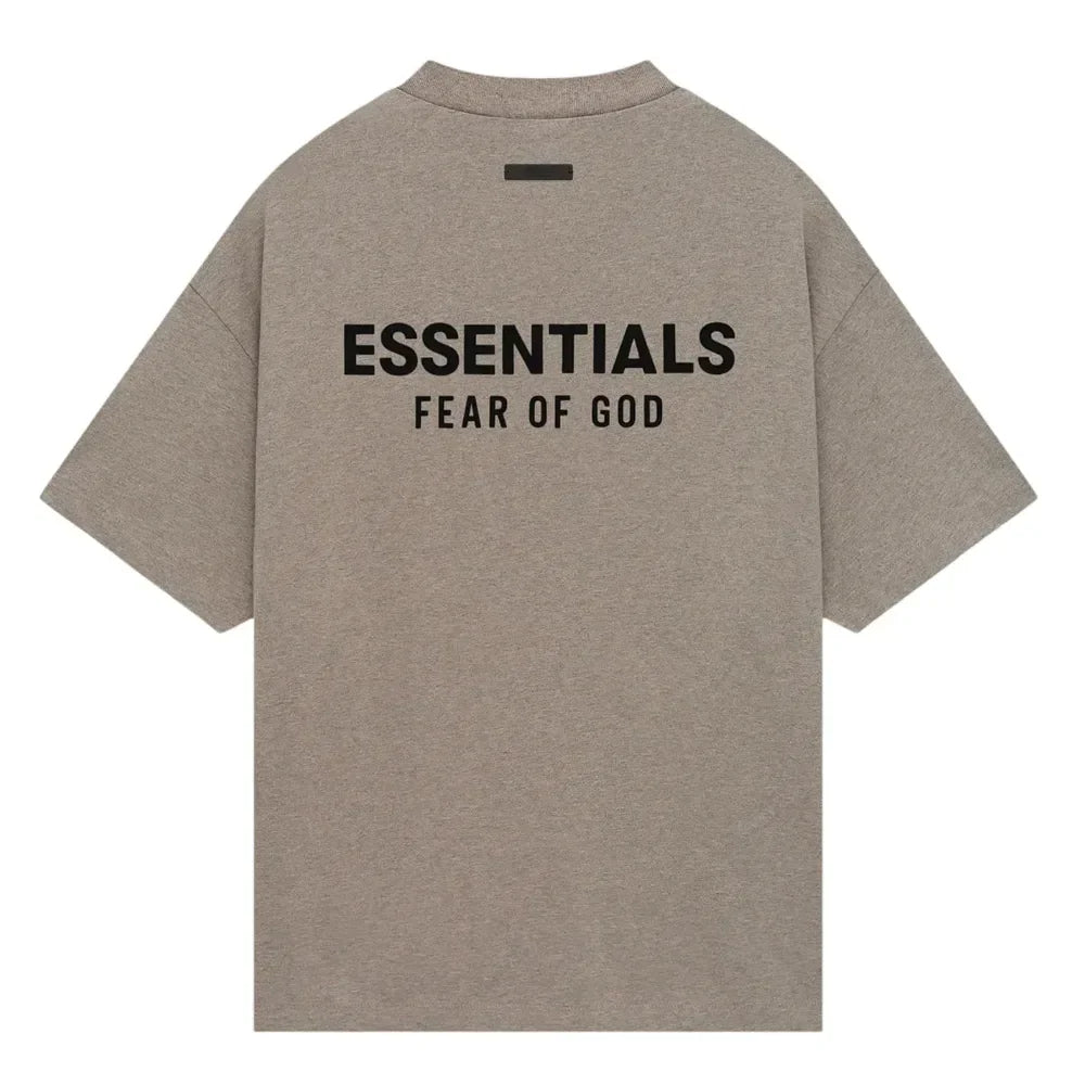Fear Of God Essentials Jersey Crewneck Tee Heather Grey - AFV Clothes