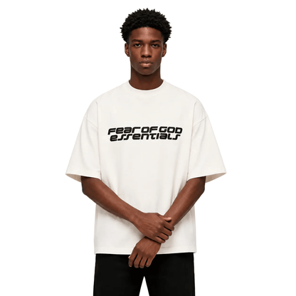 Fear of God Essentials 90s Short Sleeve Tee Ivory - AFewVibe