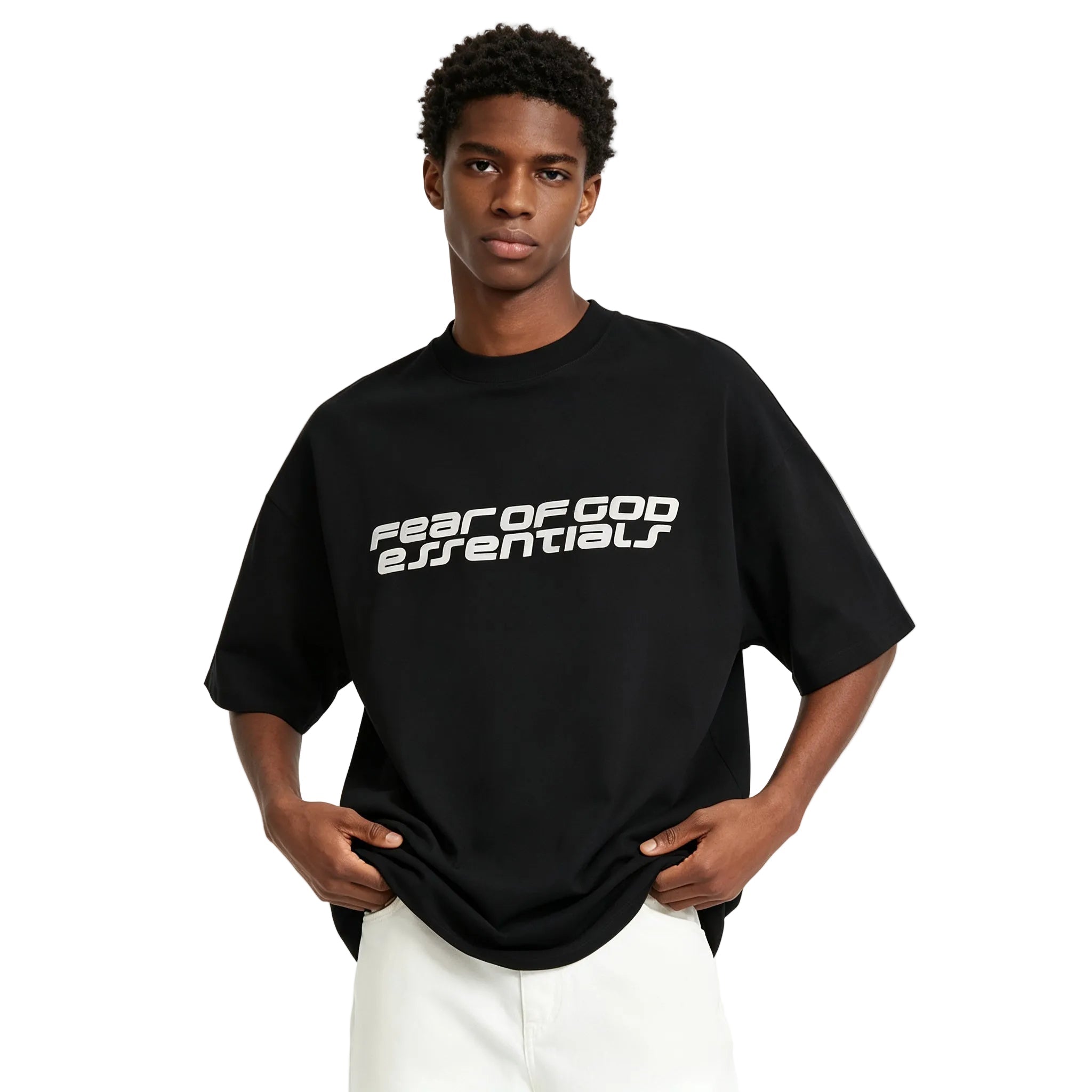 Fear of God Essentials 90s Short Sleeve Tee Vintage Black - AFewVibe