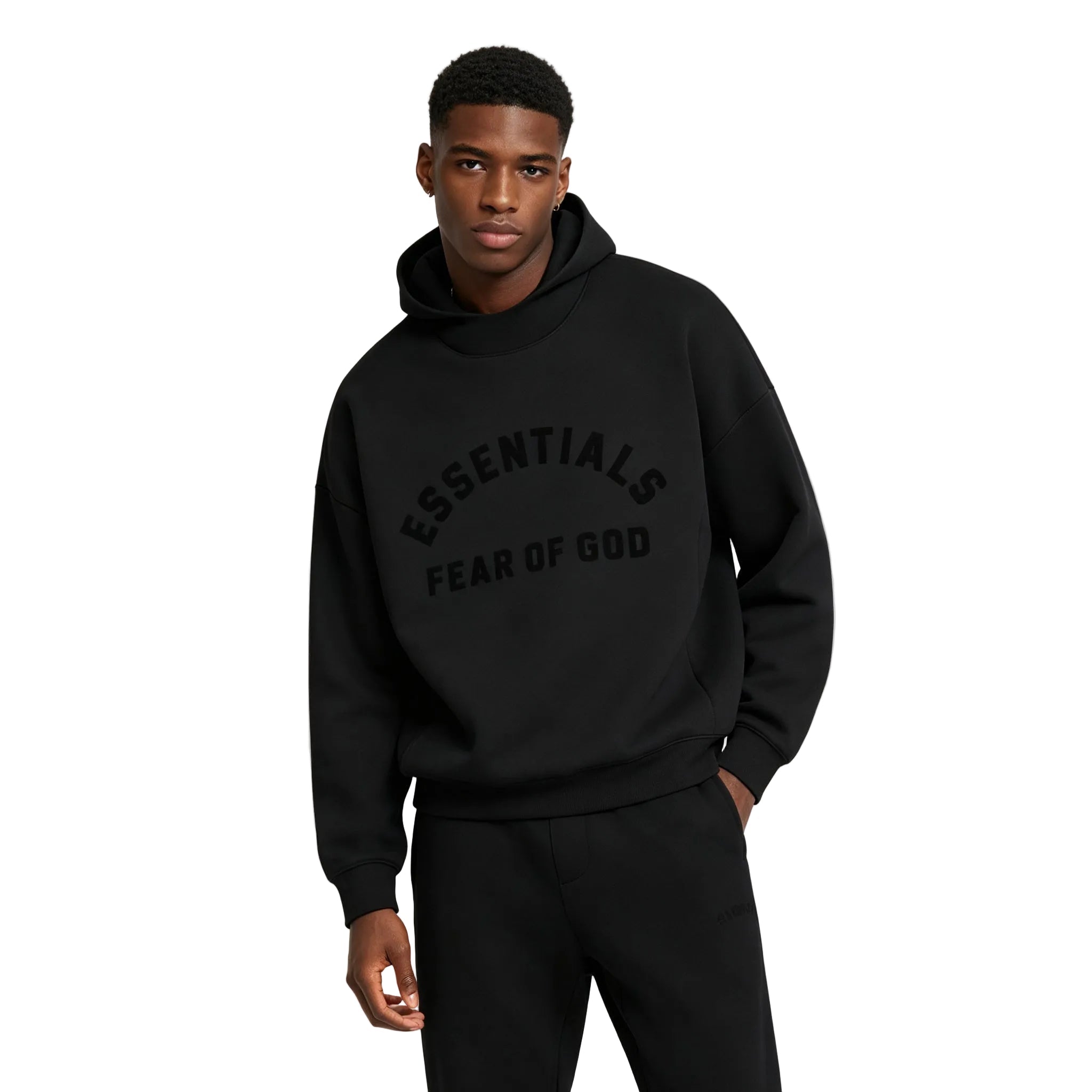 【FEAR OF GOD】ESSENTIALS ブラックパーカー　Mサイズ Fear of God Essentials Black Collection Hoodie Jet Black – AFewVibe