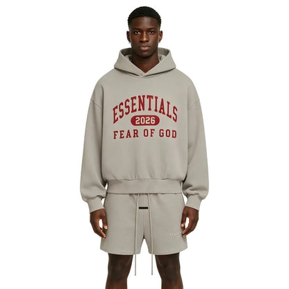 Fear of God Essentials Classic Fleece Sweatshort Homestead Heather - Afewvibe