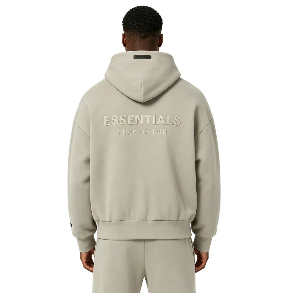 Fear of God Essentials Classic Full Zip Hoodie Timber – AFewVibe