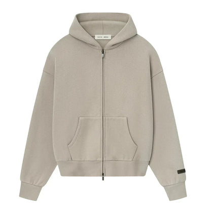 Fear of God Essentials Classic Full Zip Hoodie Timber - Afewvibe