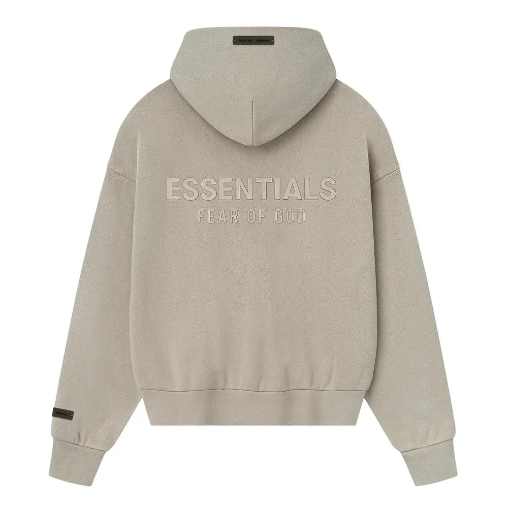 Fear of God Essentials Classic Full Zip Hoodie Timber – AFewVibe
