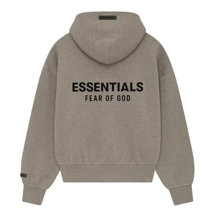 Fear of God Essentials Classic Full Zip - Up Hoodie Homestead Heather - Afewvibe
