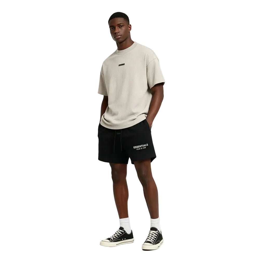Fear of God Essentials Classic Sweatshort Jet Black - AFewVibe