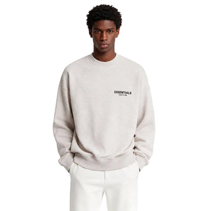 Fear of God Essentials Core Collection Crewneck Light Oatmeal - AFewVibe