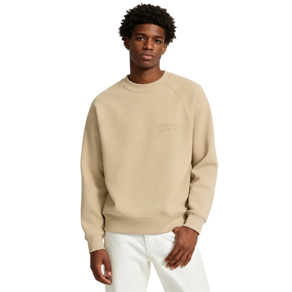 Fear of God Essentials Crewneck Sweatshirt Sand - AFewVibe