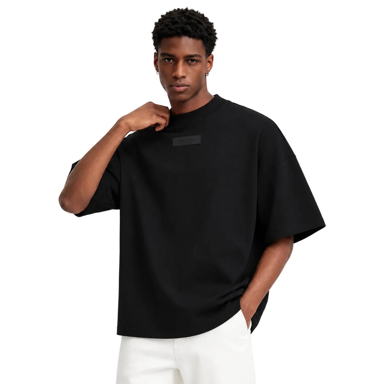 Fear of God Essentials Crewneck TShirt II Jet Black - AFewVibe
