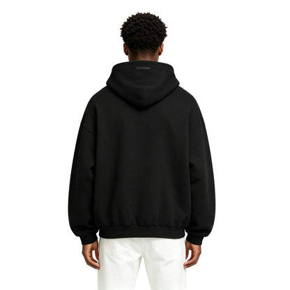 Fear Of God Essentials Fleece Hoodie Black FW24 - AFewVibe