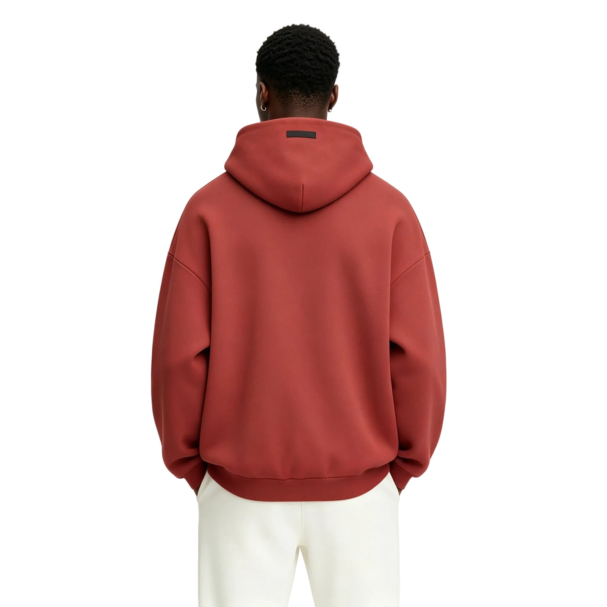 Fear of God Essentials Fleece Hoodie Crimson – AFewVibe