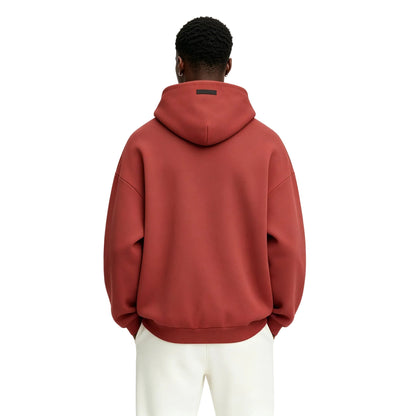 Fear of God Essentials Fleece Hoodie Crimson - AFewVibe