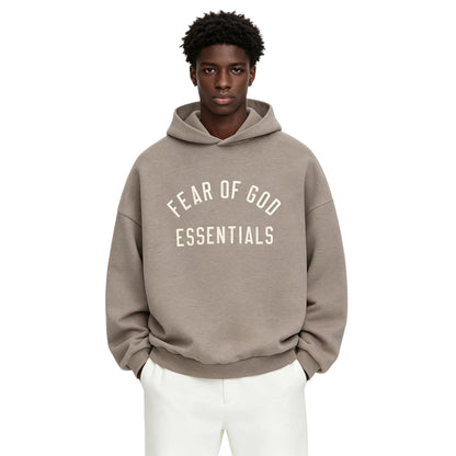 Fear of God Essentials Fleece Hoodie Heather Gray - AFewVibe