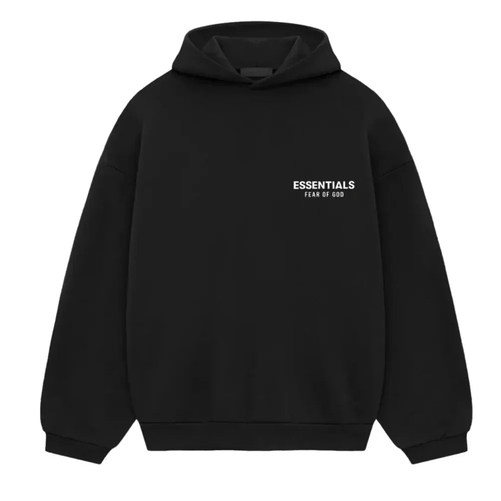Fear of God Essentials Fleece Hoodie II Black FW24 – AFewVibe