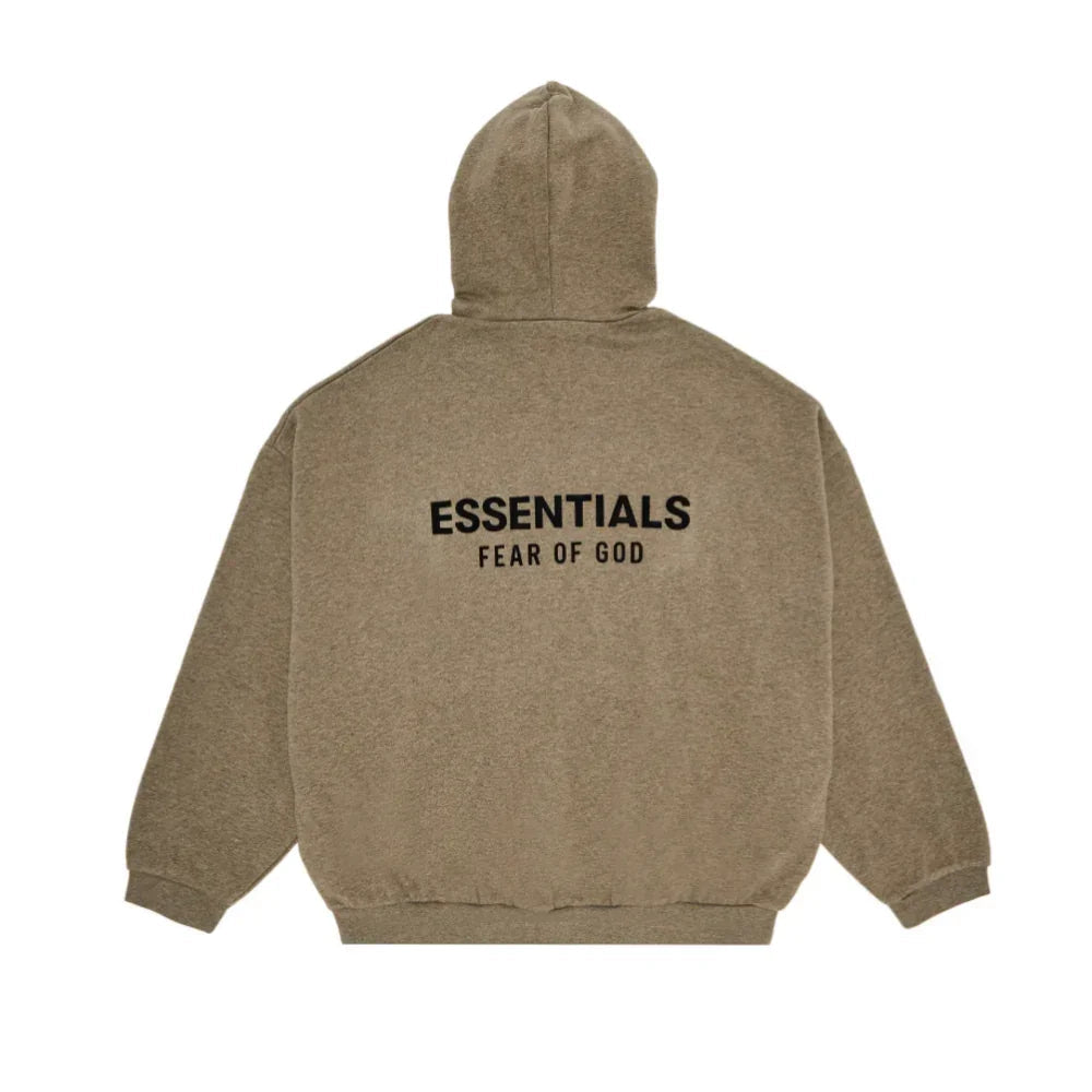 Fear of God Essentials Fleece Hoodie II Heather Gray FW24 - Afewvibe