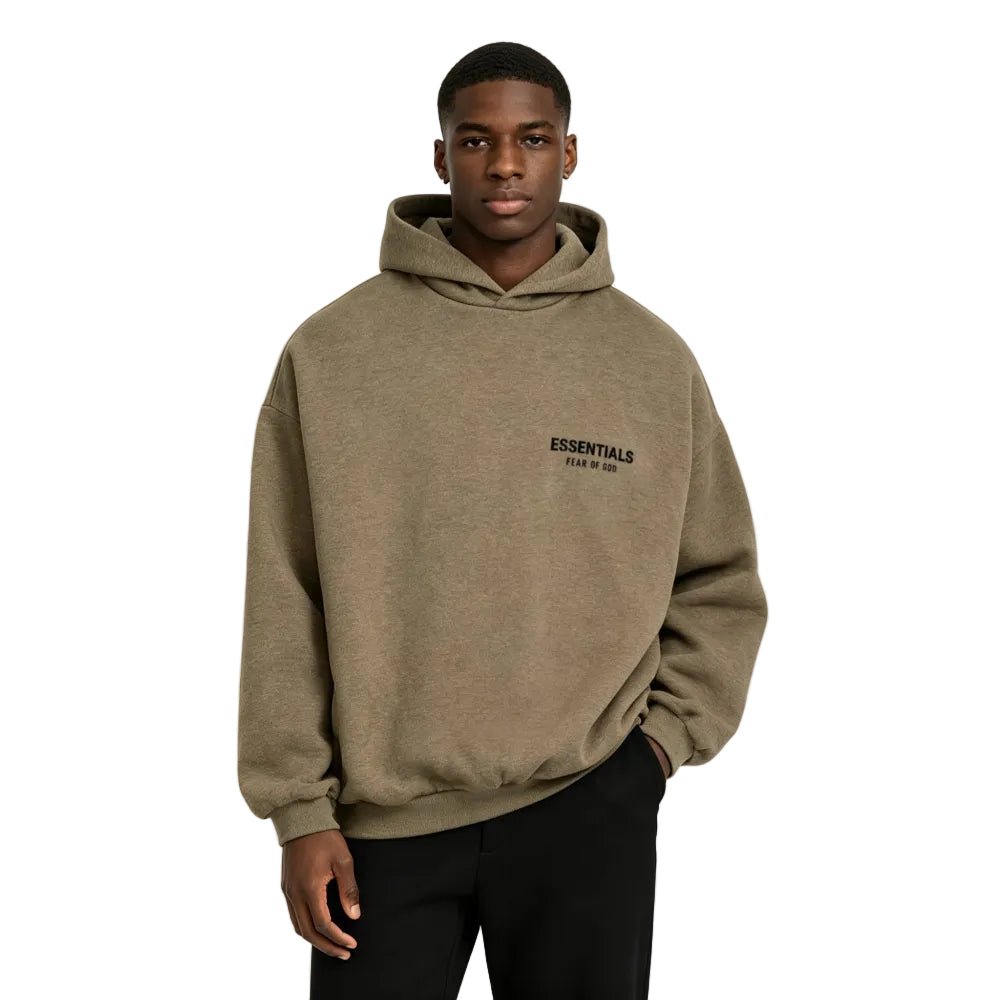 Fear of God Essentials Fleece Hoodie II Heather Gray FW24 - AFewVibe